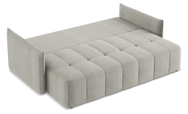 Svijetlo siva sklopiva/s prostorom za odlaganje sofa 225 cm Moku – Makamii