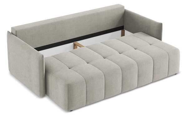 Svijetlo siva sklopiva/s prostorom za odlaganje sofa 225 cm Moku – Makamii