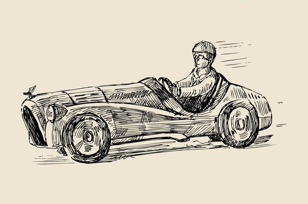 Tapeta trkaći automobil u retro dizajnu