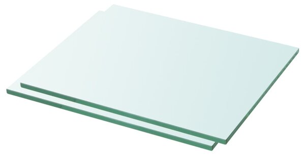 VidaXL Ploče za police 2 kom staklene prozirne 30 x 20 cm