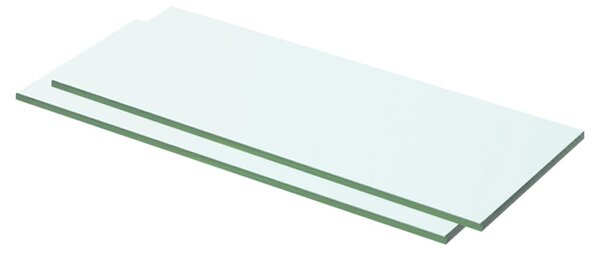 VidaXL Ploče za police 2 kom staklene prozirne 50 x 15 cm