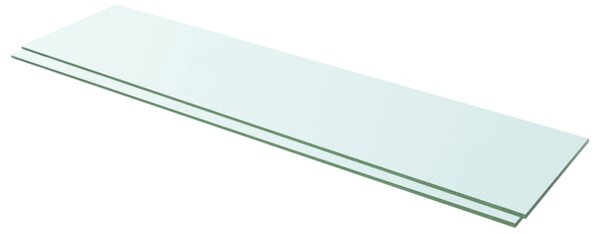 VidaXL Ploče za police 2 kom staklene prozirne 100 x 25 cm