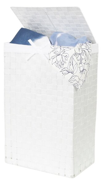 Bijela košara za rublje Compactor Laundry Basket Linen, visina 60 cm