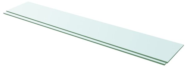 VidaXL Ploče za police 2 kom staklene prozirne 110 x 20 cm