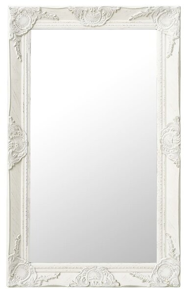 VidaXL Zidno ogledalo u baroknom stilu 50 x 80 cm bijelo