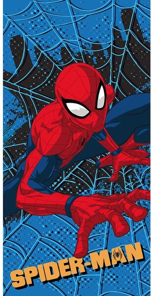 Crveni/plavi dječji ručnik od mikrovlakana 70x140 cm Spider-man – Jerry Fabrics