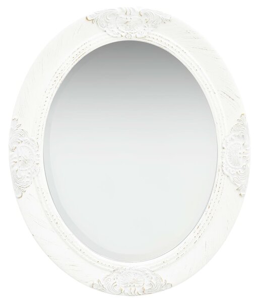 VidaXL Zidno ogledalo u baroknom stilu 50 x 60 cm bijelo