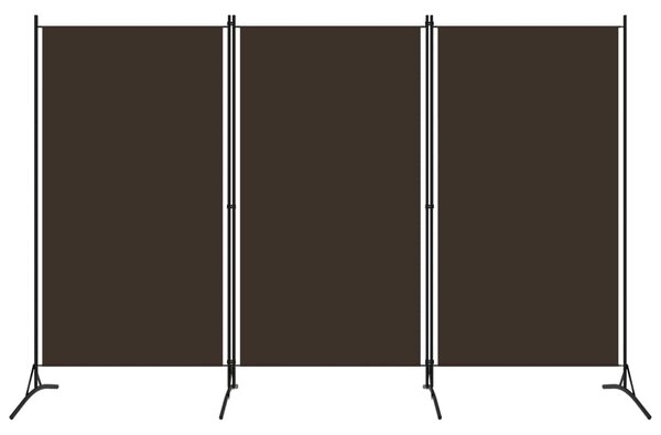 VidaXL Sobna pregrada s 3 panela smeđa 260 x 180 cm