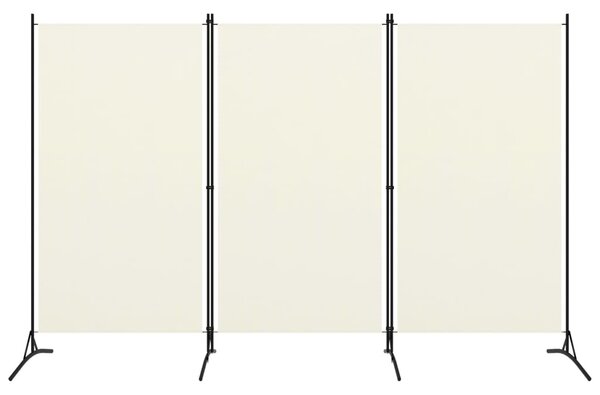 VidaXL Sobna pregrada s 3 panela bijela 260 x 180 cm od tkanine