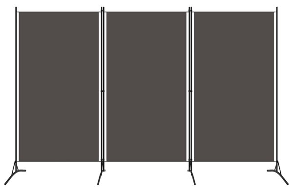 VidaXL Sobna pregrada s 3 panela antracit 260 x 180 cm