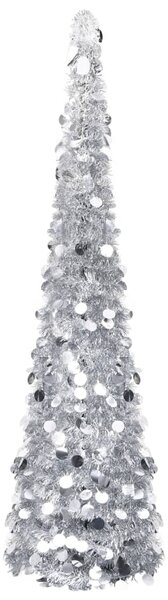 VidaXL Prigodno umjetno božićno drvce srebrno 150 cm PET