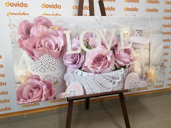 Slika vintage dekoracija s natpisom Love