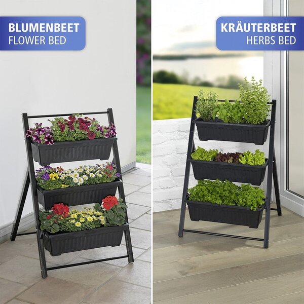 Metalni stalak za tegle za cvijeće (visina 85 cm) Vertical – Maximex