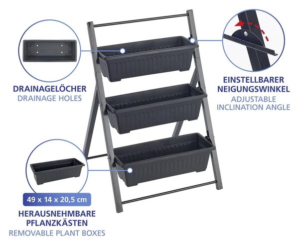 Metalni stalak za tegle za cvijeće (visina 85 cm) Vertical – Maximex