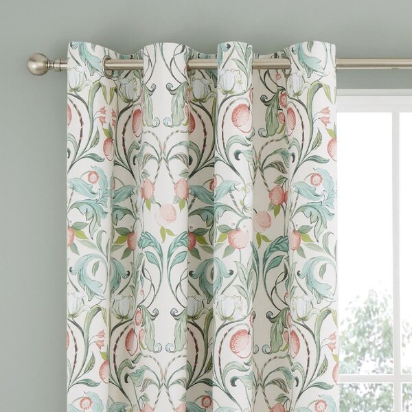 Zelene/ružičaste zavjese u setu 2 kom 168x183 cm Clarence Floral – Catherine Lansfield