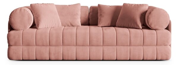 Ružičasta baršunasti sklopiva sofa 206 cm Kemi – Cosmopolitan Design