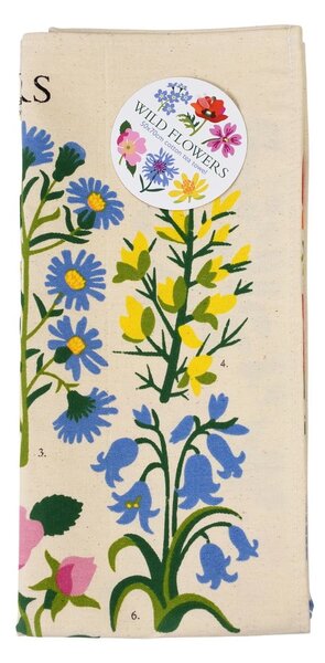 Bež pamučni ručnik Rex London Wild Flowers, 50 x 70 cm