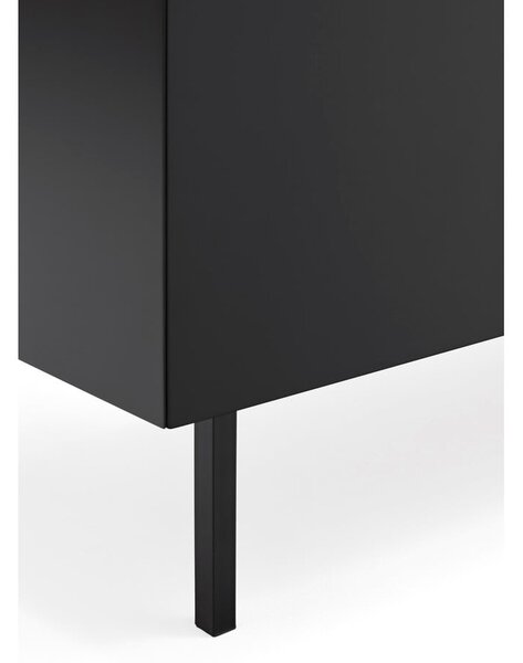 Crna/u prirodnoj boji niska komoda u dekoru hrasta 110x85 cm Arista – Teulat