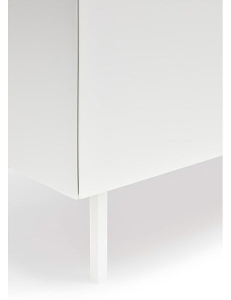 Bijela niska komoda u dekoru hrasta 110x85 cm Arista – Teulat