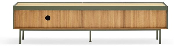 Zelena/u prirodnoj boji TV komoda u dekoru hrasta 180x45 cm Arista – Teulat