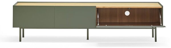Zelena/u prirodnoj boji TV komoda u dekoru hrasta 180x45 cm Arista – Teulat