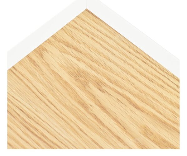 Bijela visoka komoda u dekoru hrasta 95x120 cm Arista – Teulat