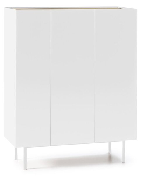 Bijela visoka komoda u dekoru hrasta 95x120 cm Arista – Teulat