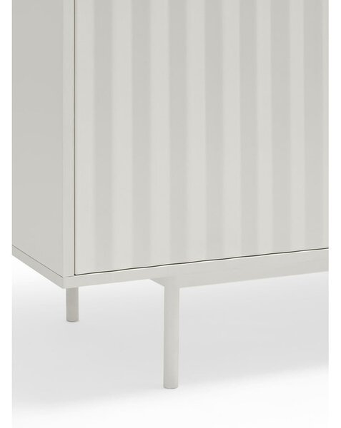 Bijela/u prirodnoj boji niska komoda u dekoru hrasta 159x80 cm Sierra – Teulat