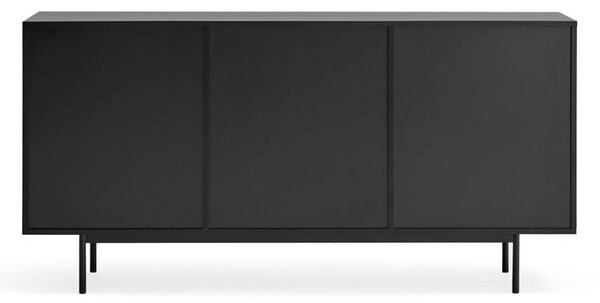 Crna/u prirodnoj boji niska komoda u dekoru hrasta 159x80 cm Sierra – Teulat