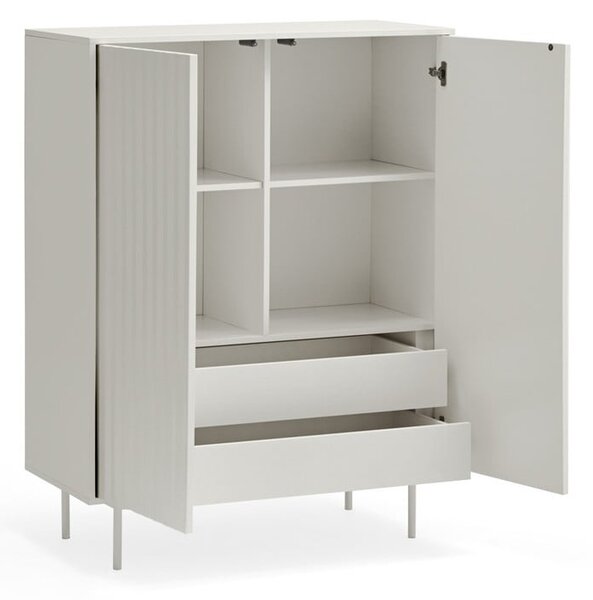 Bijela visoka komoda 97x130 cm Sierra - Teulat