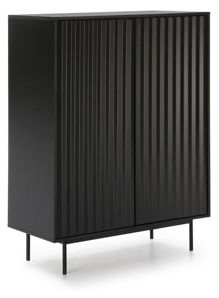 Crna visoka komoda 97x130 cm - Teulat Sierra