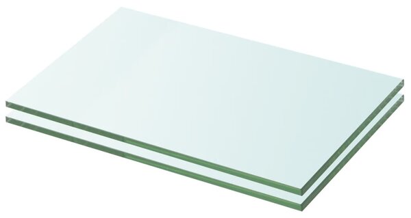 VidaXL Ploče za police 2 kom staklene prozirne 20 x 25 cm