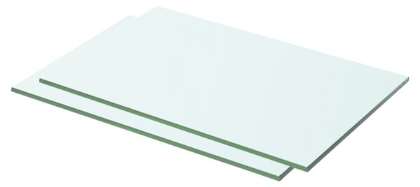 VidaXL Ploče za police 2 kom staklene prozirne 50 x 25 cm