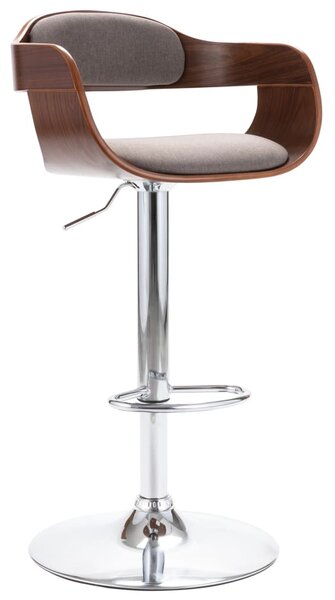 VidaXL Barski stolac od iverice i smeđe-sive tkanine
