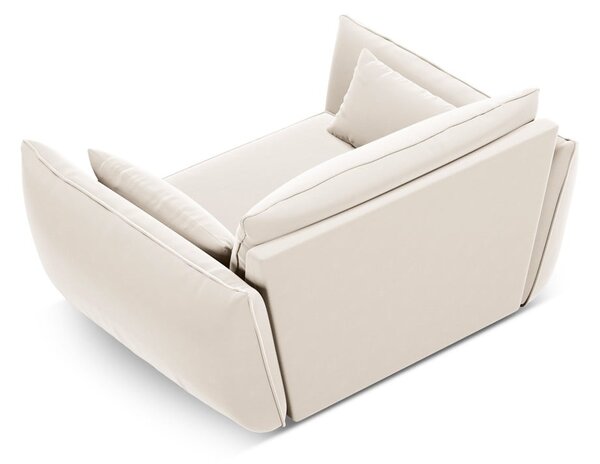 Bež baršunasti fotelja Vanda – Mazzini Sofas
