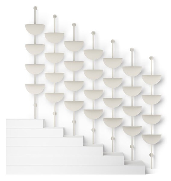 Mat bijeli metalni modularni sustav polica 27x203,5x35 cm Solis – Umbra