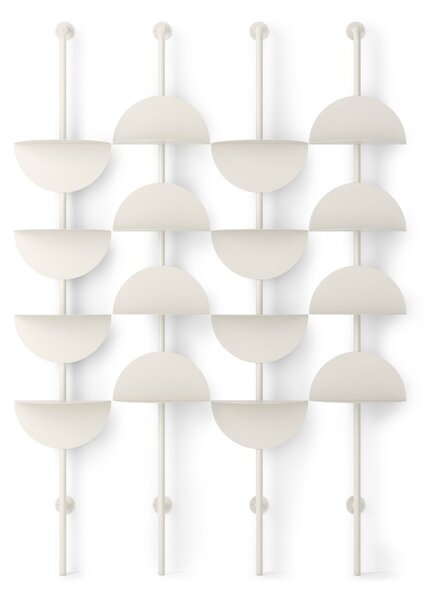 Mat bijeli metalni modularni sustav polica 27x203,5x35 cm Solis – Umbra