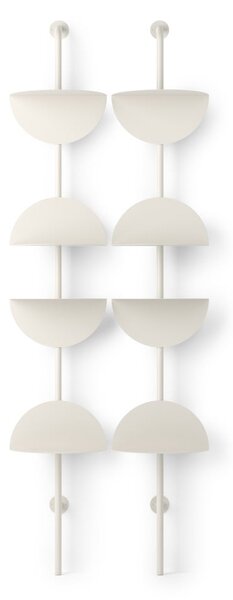 Mat bijeli metalni modularni sustav polica 27x203,5x35 cm Solis – Umbra