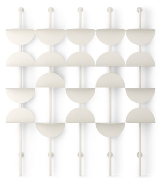 Mat bijeli metalni modularni sustav polica 27x203,5x35 cm Solis – Umbra
