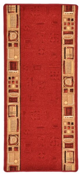 VidaXL Dugi tepih s gelastom podlogom crveni 67 x 120 cm