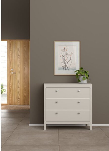 Sivo-bež komoda 82x80x38 cm Madrid – Tvilum
