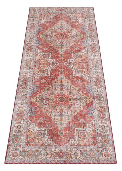 Ciglasto crveni tepih Nouristan Sylla, 80 x 200 cm