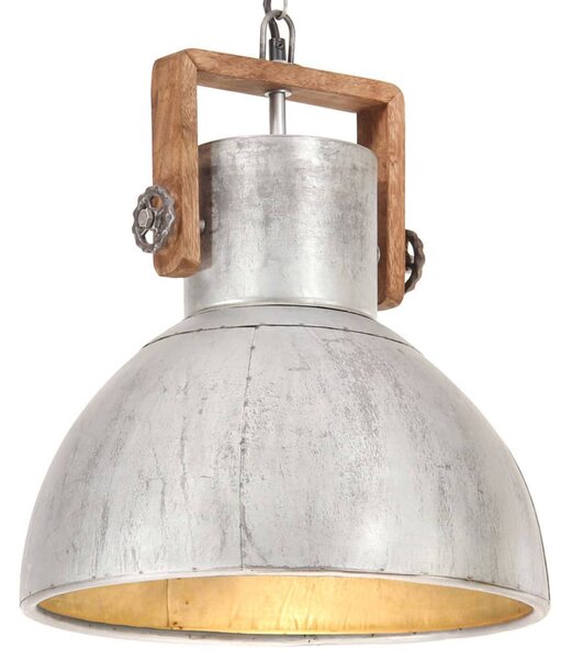 VidaXL Industrijska viseća svjetiljka 25 W srebrna okrugla 40 cm E27