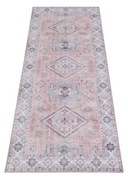 Svjetloružičasti tepih Nouristan Gratia, 80 x 200 cm