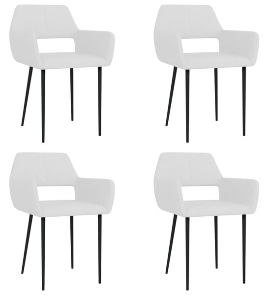 VidaXL Blagovaonske stolice od tkanine 4 kom bijele