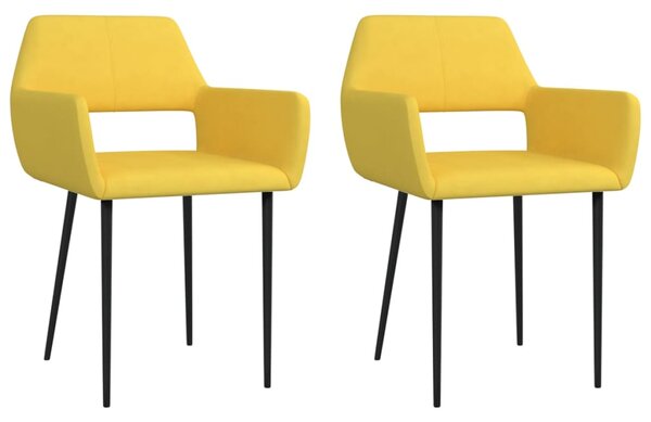 VidaXL Blagovaonske stolice od tkanine 2 kom žute