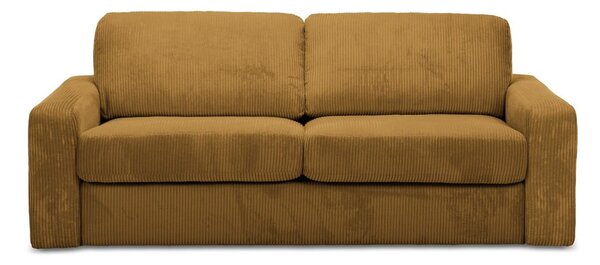 Senf žuta sklopiva sofa od samta 195 cm Nona – Makamii