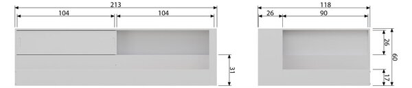 Bijeli krevet od borovog drveta WOOOD Connect, 90 x 200 cm