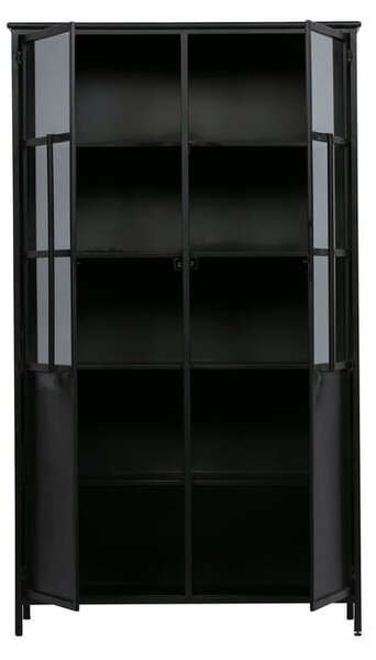 Crna metalna vitrina 99x170x44 cm Exhibit – WOOOD