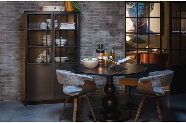 Crna metalna vitrina 99x170x44 cm Exhibit – WOOOD